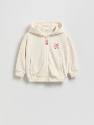 Reserved - Bluza z kapturem - złamana biel