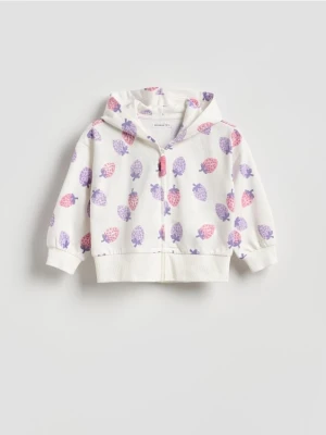 Reserved - Bluza z kapturem - złamana biel