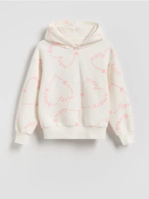 Reserved - Bluza z kapturem - złamana biel