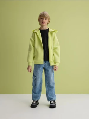 Reserved - Bluza z kapturem - żółty