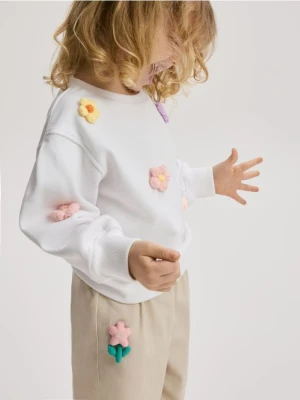 Zdjęcie produktu Reserved - Bluza z kwiatami - biały