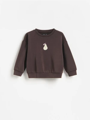 Reserved - Bluza z modalem - ciemnobrązowy