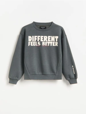 Reserved - Bluza z nadrukem - zielony