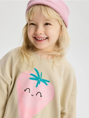 Reserved - Bluza z nadrukiem - beżowy