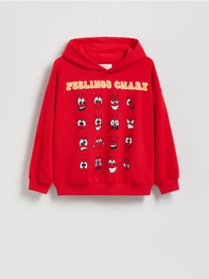 Reserved - Bluza z nadrukiem - czerwony