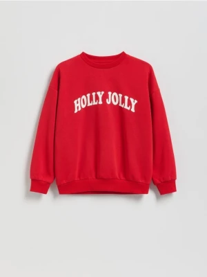 Reserved - Bluza z nadrukiem - czerwony