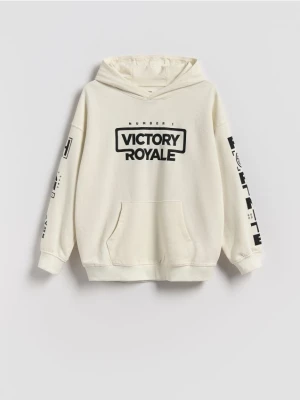 Reserved - Bluza z nadrukiem Fortnite - biały
