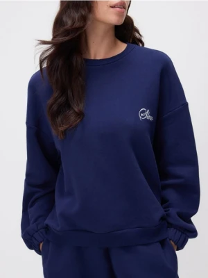 Reserved - Bluza z nadrukiem - granatowy