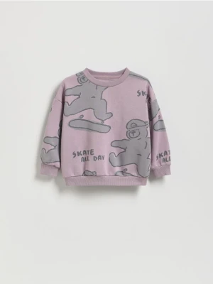 Reserved - Bluza z nadrukiem - jasnofioletowy