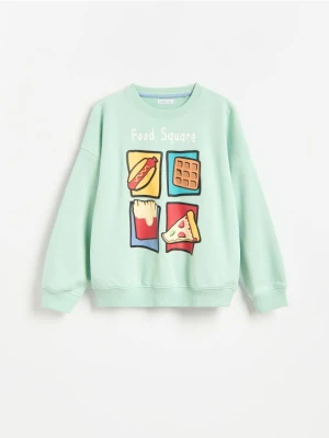 Reserved - Bluza z nadrukiem - jasnozielony