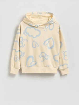 Reserved - Bluza z nadrukiem - kremowy