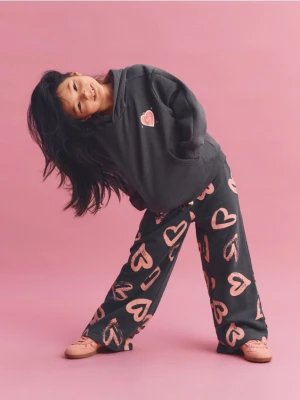 Reserved - Bluza z nadrukiem na plecach - ciemnoszary