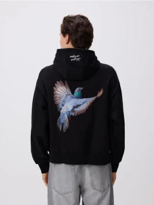 Reserved - Bluza z nadrukiem na plecach - czarny