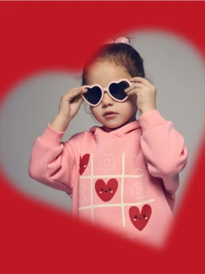 Reserved - Bluza z nadrukiem - pastelowy róż