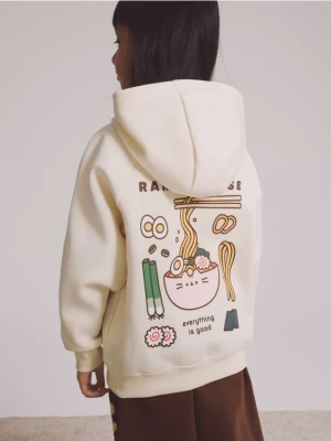 Reserved - Bluza z nadrukiem Pusheen - jasnożółty