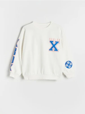 Reserved - Bluza z nadrukiem Xbox - złamana biel