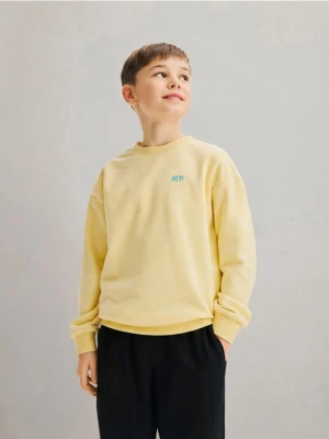 Reserved - Bluza z nadrukiem - żółty
