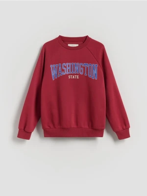 Reserved - Bluza z napisami - czerwony