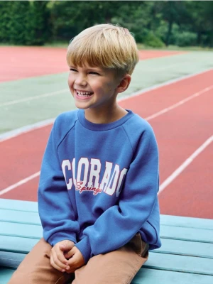 Reserved - Bluza z napisami - jasnoniebieski