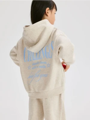 Reserved - Bluza z napisem na plecach - beżowy