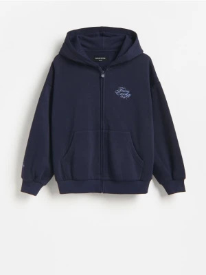 Reserved - Bluza z napisem na plecach - granatowy