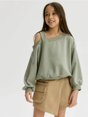 Reserved - Bluza z odkrytym ramieniem - oliwkowy