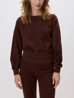 Reserved - Bluza z odkrytymi ramionami - brązowy