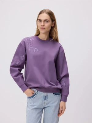 Reserved - Bluza z ozdobnym haftem - wielobarwny