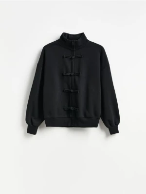 Reserved - Bluza z ozdobnym zapięciem - czarny