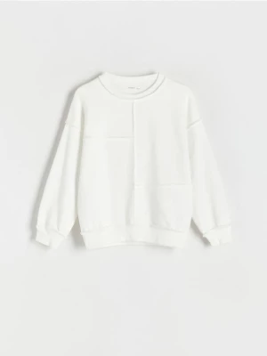 Reserved - Bluza z przeszyciami - biały