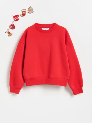 Reserved - Bluza z termoaplikacjami - czerwony