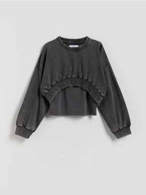 Reserved - Bluza z topem - czarny