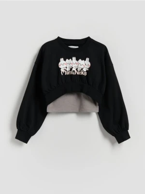 Reserved - Bluza z topem Mimi & Neko - czarny