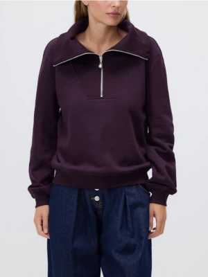 Reserved - Bluza z wysokim golfem - ciemnofioletowy