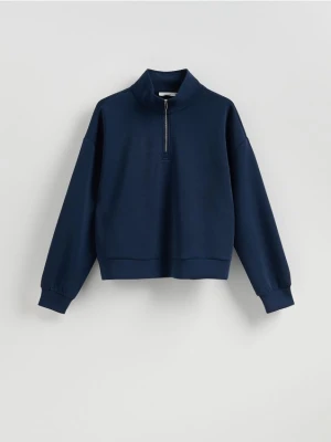 Reserved - Bluza z zamkiem - granatowy