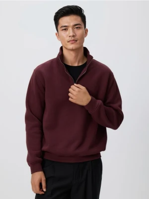 Reserved - Bluza ze stójką - bordowy