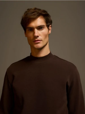 Reserved - Bluza ze stójką - bordowy