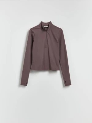 Reserved - Bluza ze stójką - brązowy