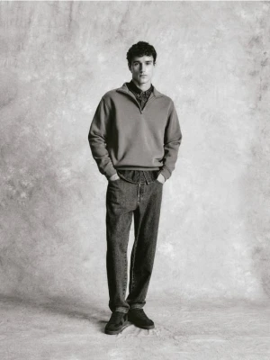 Reserved - Bluza ze stójką - bursztynowy