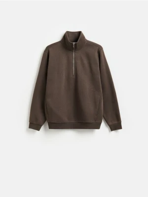 Reserved - Bluza ze stójką - ciemnozielony