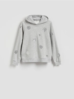 Zdjęcie produktu Reserved - Bluza ze świątecznym motywem - ciemnoszary