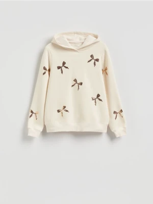 Reserved - Bluza ze świątecznym motywem - złamana biel