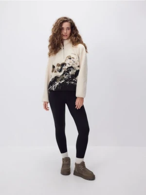 Reserved - Bluza ze sztucznego baranka - wielobarwny