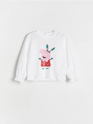 Reserved - Bluzka Świnka Peppa - złamana biel