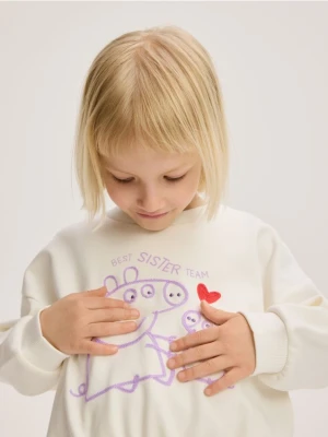 Reserved - Bluzka Świnka Peppa - złamana biel