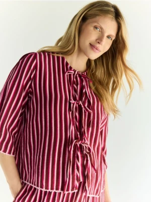 Reserved - Bluzka w paski - czerwony