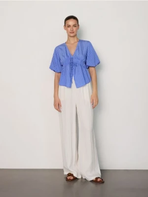 Reserved - Bluzka w paski - niebieski