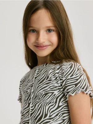 Reserved - Bluzka w zwierzęcy wzór - wielobarwny