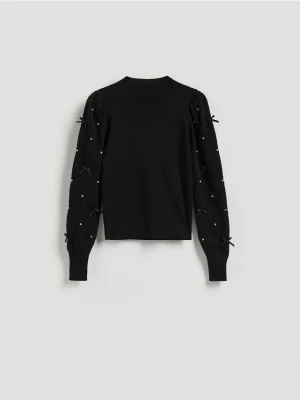 Reserved - Bluzka z aplikacjami - czarny