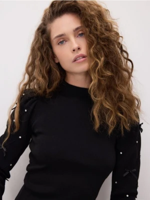 Reserved - Bluzka z aplikacjami - czarny